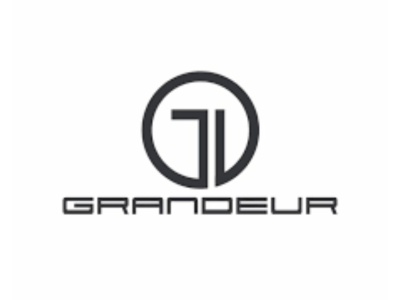 Logótipo da marca GRANDEUR em preto sobre fundo branco