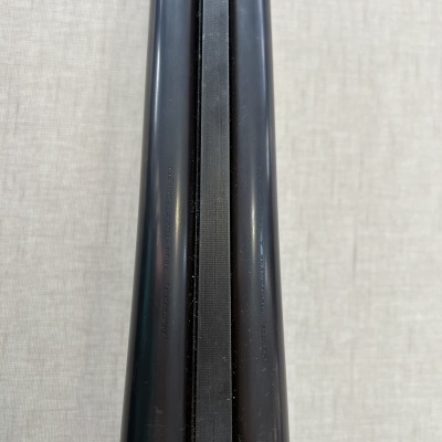 Cano duplo de espingarda com grabados em prata