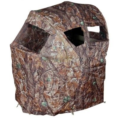 Tenda camuflada para caça com janelas de rede