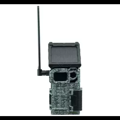 Câmara de rastreamento camuflada com antena e ecrã solar