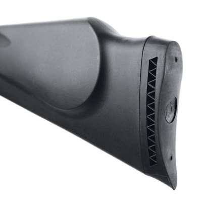 Coronha de arma preta com pad anti-choque ventilado