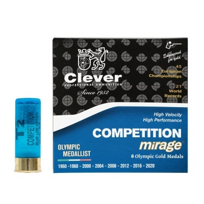 Caixa de munição Clever Mirage e um cartucho azul