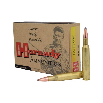 Caixa de munições Hornady com duas balas