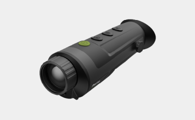 Monóculo digital preto com botões e lente