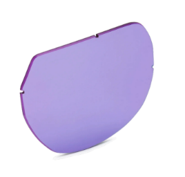 Lente lilás translúcida para óculos, formato arredondado