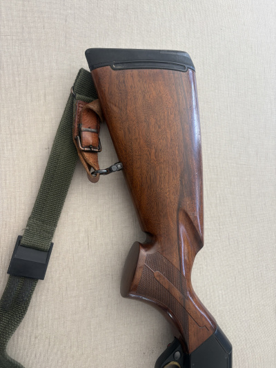 Reposição de madeira de arma de fogo com alça de nylon e fivela de couro