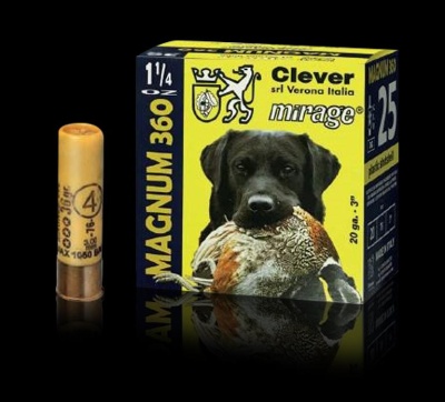Caixa e cartucho de munição para caça Clever Miracle calibre 12