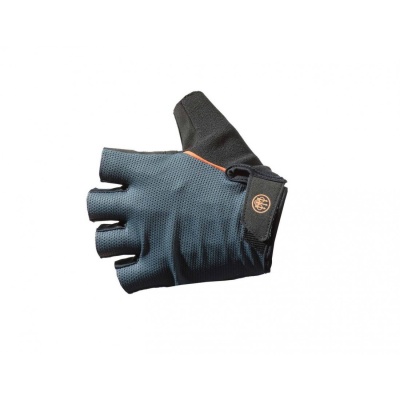 Luva curta preta e azul escuro com fecho em velcro