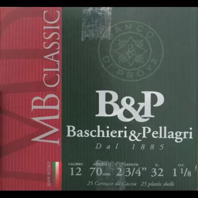 Embalagem de cartuchos Baschieri & Pellagri MB Classic calibre 12