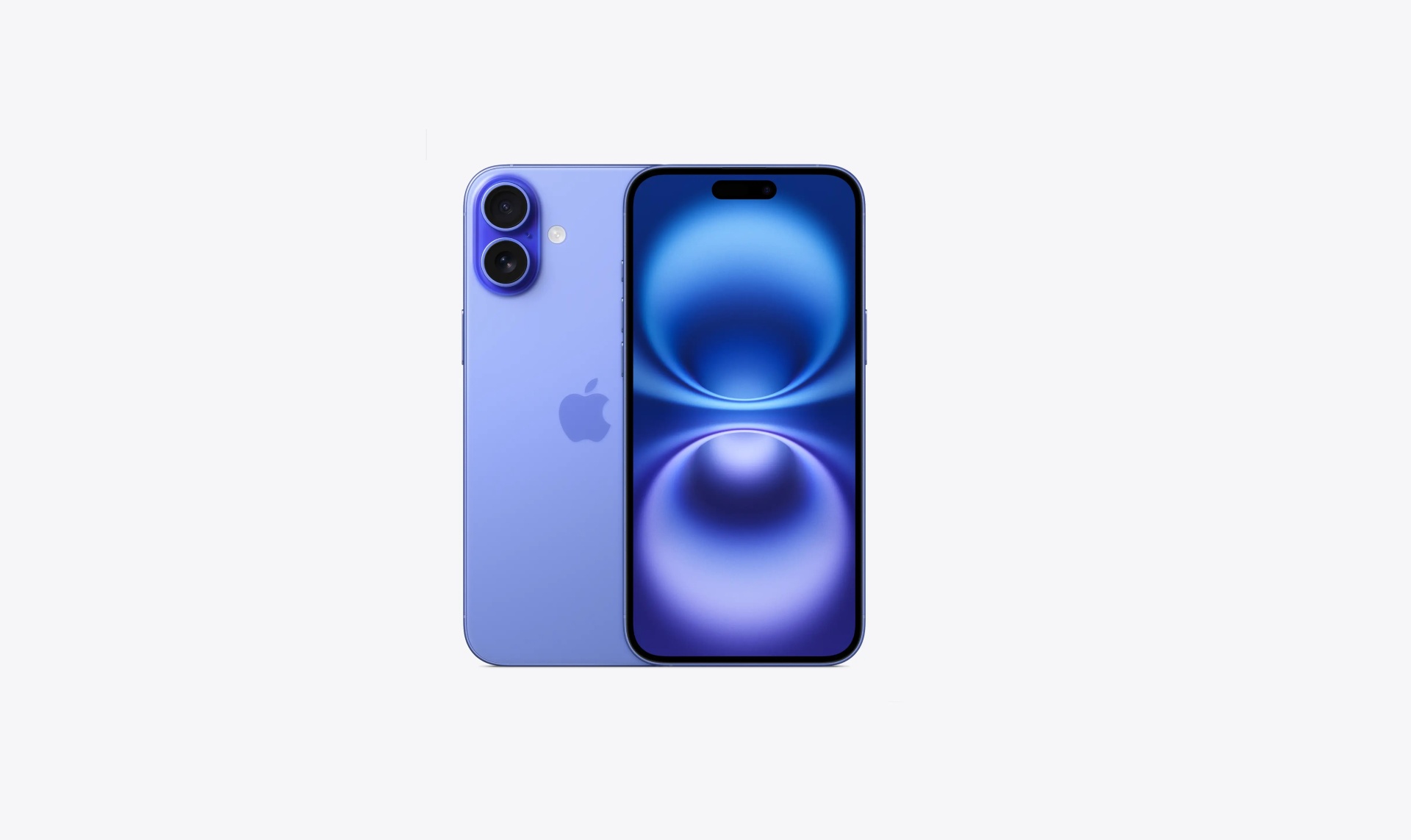 Apple iPhone 16 Plus smartphone Apple iPhone azul visto de frente e costas