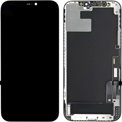 Ecrã preto para smartphone com componentes eletrónicos visíveis