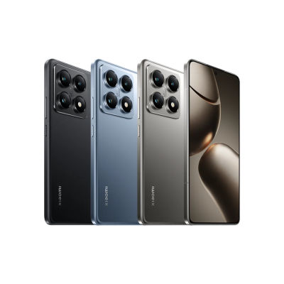 Quatro smartphones Xiaomi em várias cores com quatro câmaras na traseira