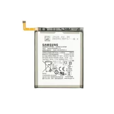 Bateria recarregável Samsung com etiqueta técnica branca