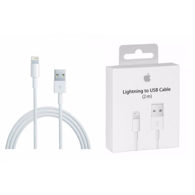 Cabo Lightning para USB branco com embalagem