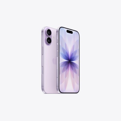 Smartphone lilás moderno com moldura fina em fundo claro
