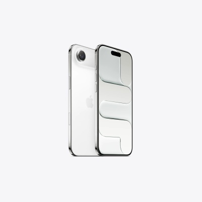 Smartphone branco com ecrã grande e moldura metálica prateada