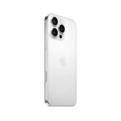 Smartphone branco Apple com três câmaras traseiras