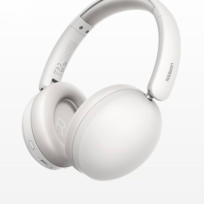 Auscultadores over-ear brancos UGREEN com almofadas acolchoadas