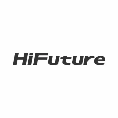 Logotipo HiFuture em preto sobre fundo branco