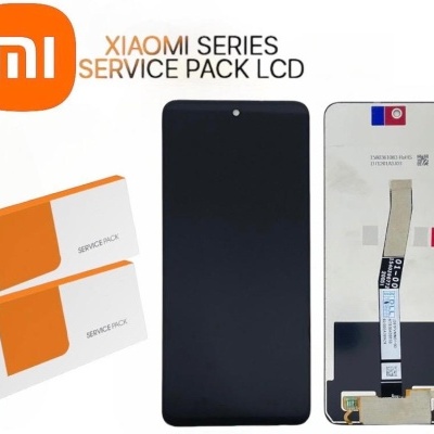 Ecrã LCD Xiaomi Series com caixas Service Pack em fundo branco