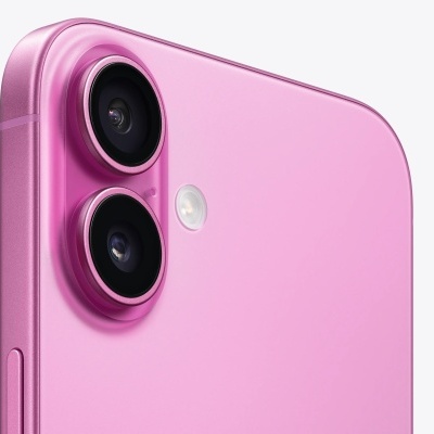 Smartphone cor-de-rosa com dupla câmara traseira preta e flash