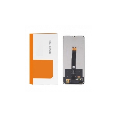 Ecrã de substituição preto para telemóvel com embalagem SERVICE PACK branca e laranja