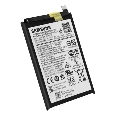 Bateria recarregável Samsung preta com etiqueta branca