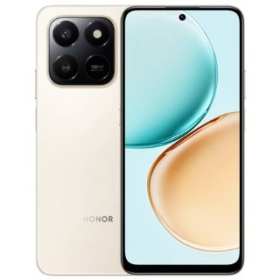 Smartphone HONOR creme claro com câmara tripla e ecrã grande