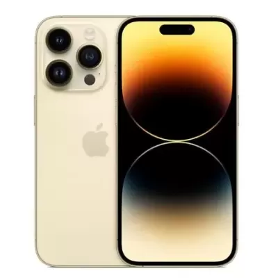 Smartphone dourado Apple iPhone visto de frente e costas