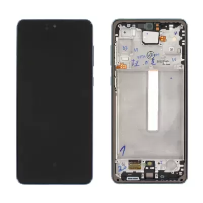 Dois componentes de um smartphone, ecrã preto e estrutura interna exposta