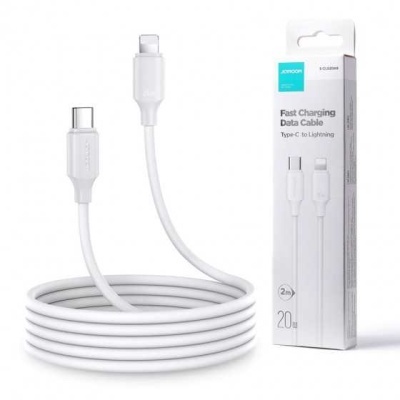 Cabo de dados branco Tipo-C para Lightning da JOYROOM em embalagem