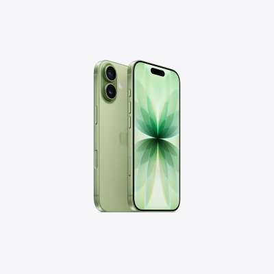 Smartphone verde claro com ecrã cheio e bordas retas