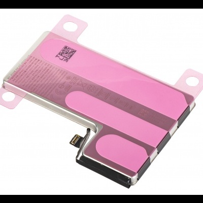 Bateria rosa retangular para dispositivo eletrônico com conectores