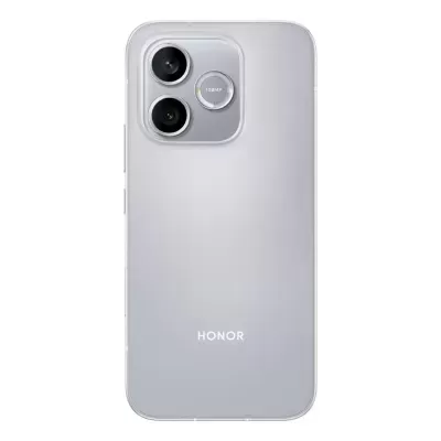 Smartphone HONOR branco prateado com duas câmaras e 108MP na lente principal