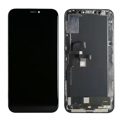 Display completo de smartphone com ecrã preto e componentes interiores visíveis