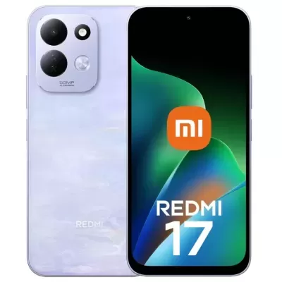 Smartphone Redmi 17 branco perolado com display e câmara tripla
