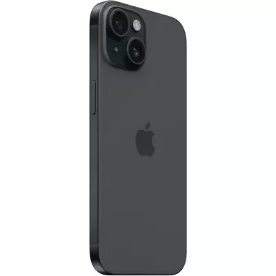 Smartphone preto Apple iPhone com duas câmaras e logotipo da Apple