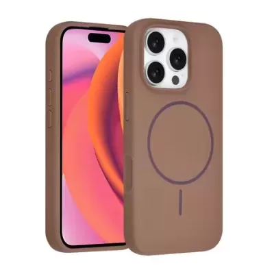 Telemóvel com capa protetora castanha com design circular roxo