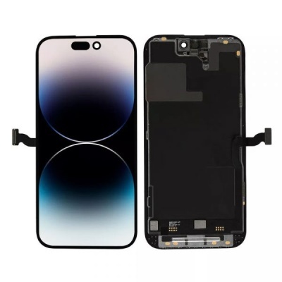 Componentes de ecrã para smartphone com display e componentes traseiros à mostra