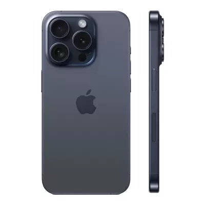Smartphone Apple iPhone cinza escuro com três câmaras traseiras e logotipo Apple