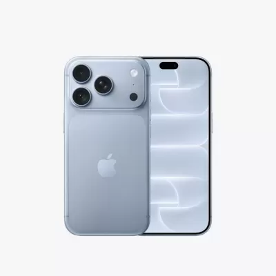 Smartphone Apple iPhone prateado visto de frente e verso