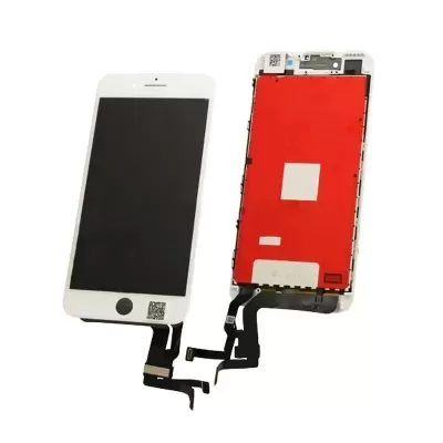 Dois visores de smartphone um frontal branco e outro com parte traseira vermelha