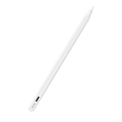 Caneta digital branca com ponta fina e inscrição hoco.