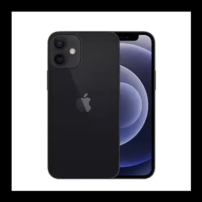 Smartphone preto da Apple com duas câmaras traseiras e ecrã azul