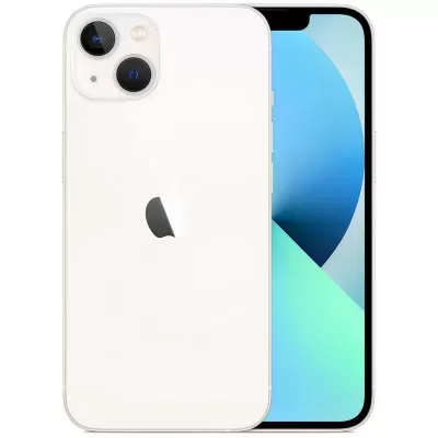 Smartphone branco com duas câmaras traseiras e ecrã frontal ligado