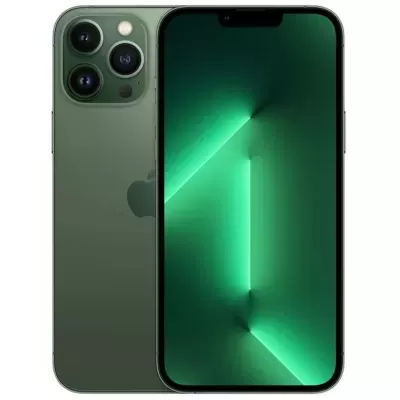 Smartphone verde com três câmaras e ecrã frontal preto