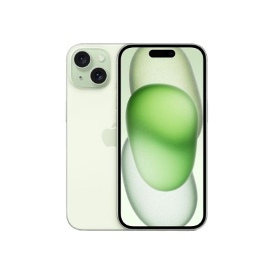 Smartphone branco com duas câmaras traseiras e ecrã verde