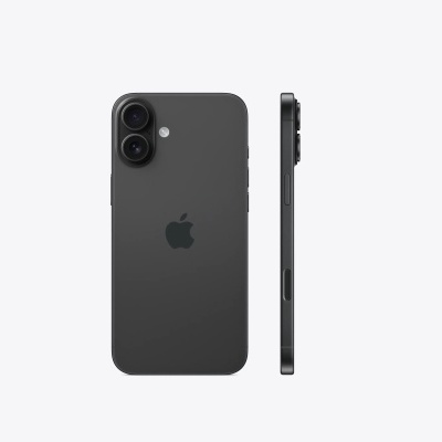 Smartphone Apple iPhone preto fosco vistos de trás e lateral