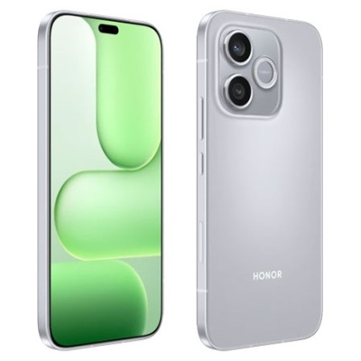 Smartphone HONOR com ecrã verde e traseira prateada