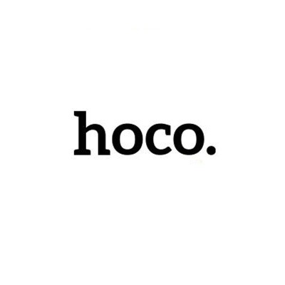 Logótipo da marca hoco. em preto sobre fundo branco